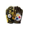 Wilson NFL Stretch Fit Youth Receivers Gloves - Pittsburgh Steelers